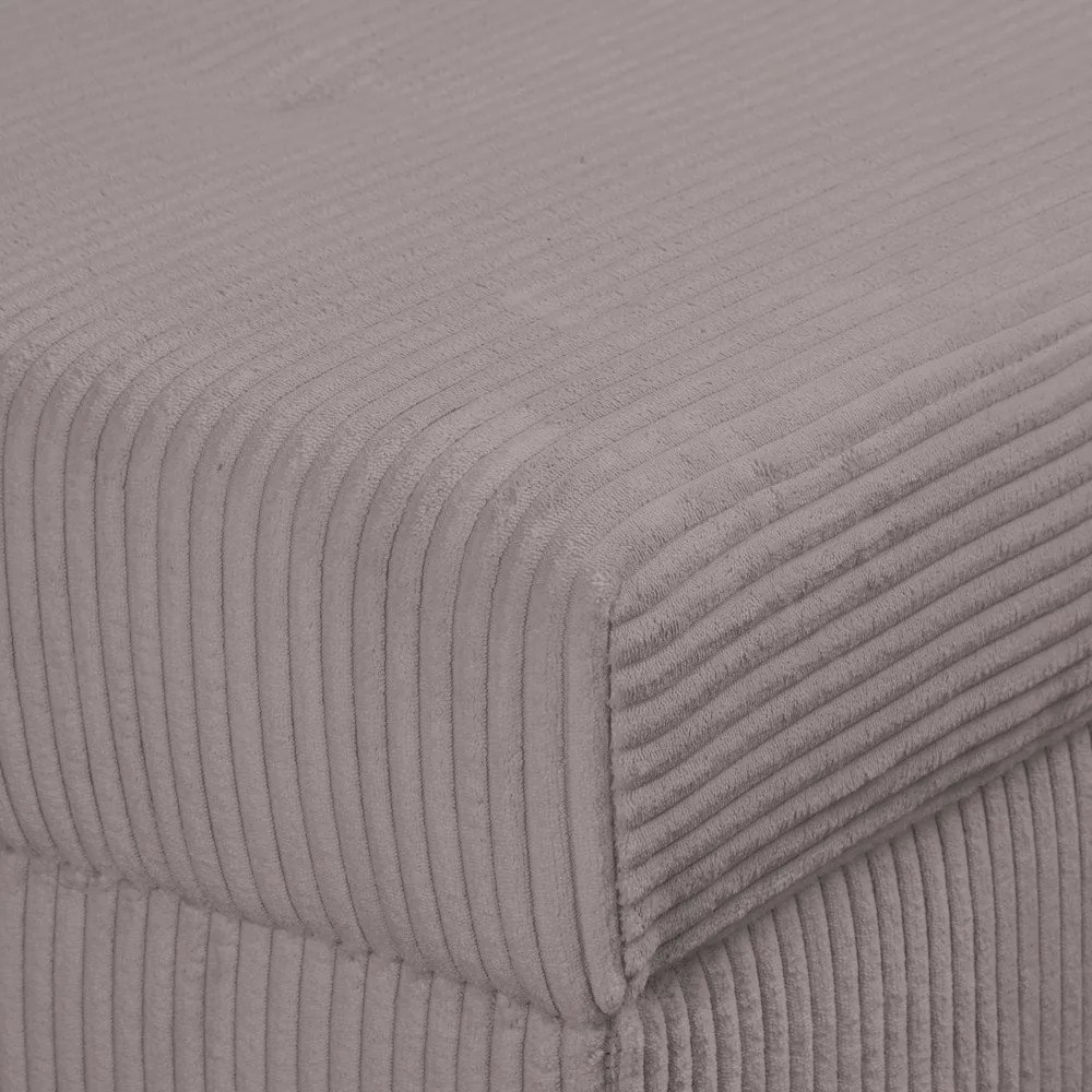 Szürke kordbársony puff Ariella – Ropez