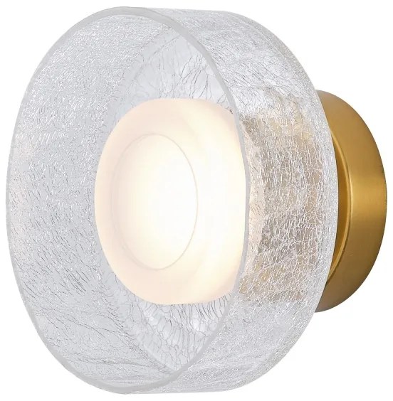 LED Fali lámpa LED/8W/230V 3000K arany/átlátszó