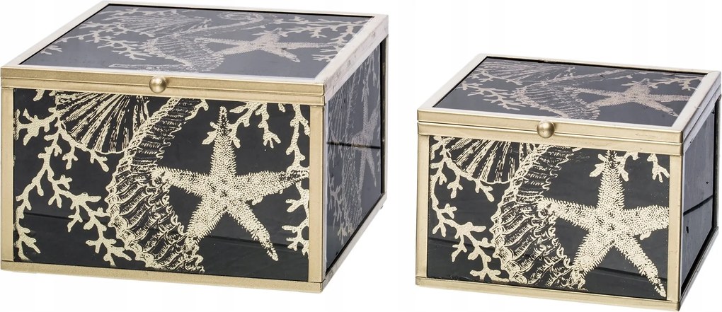 Ékszerdoboz Szervező Glamour Ajándék Arany Fekete Szett