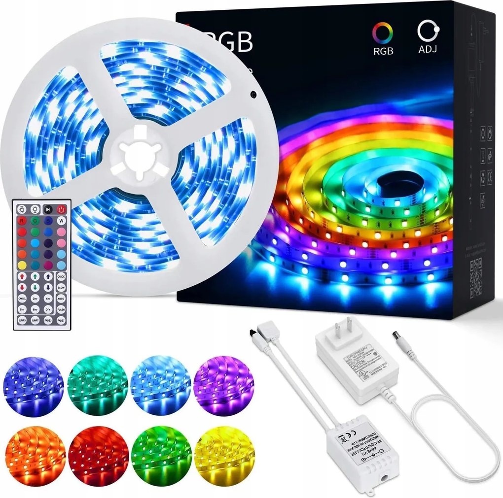 Led szalag Ousfot 5M Rgb Smd 5050 150 Színváltós Led szalag távirányítóval