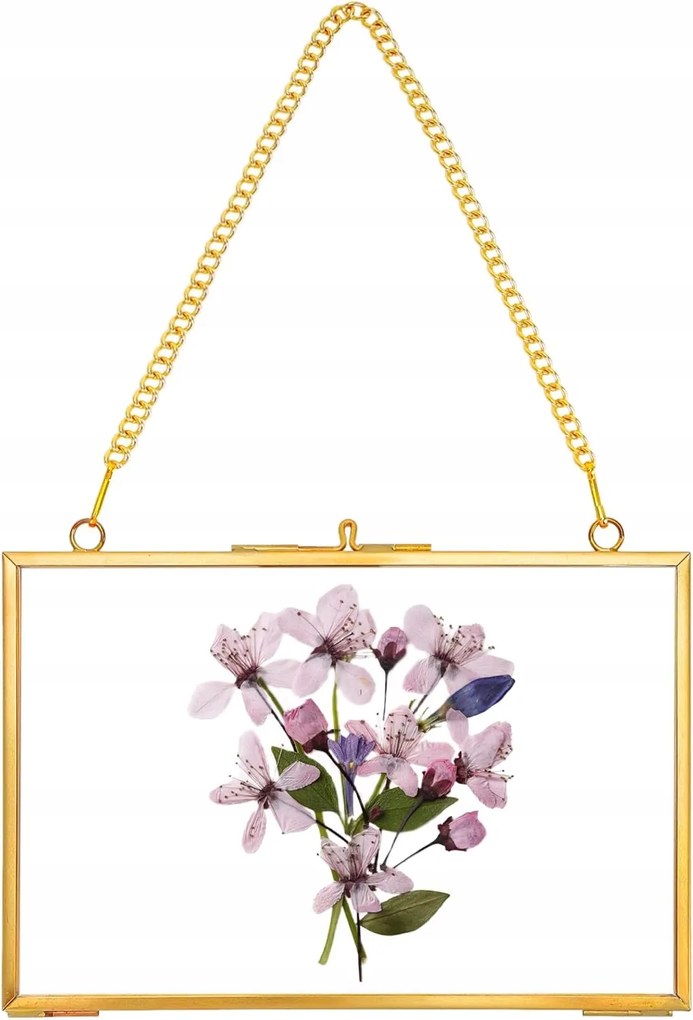 Szárított virág képkeret Dekorációs képkeret 15x10cm akasztós virágkötészet