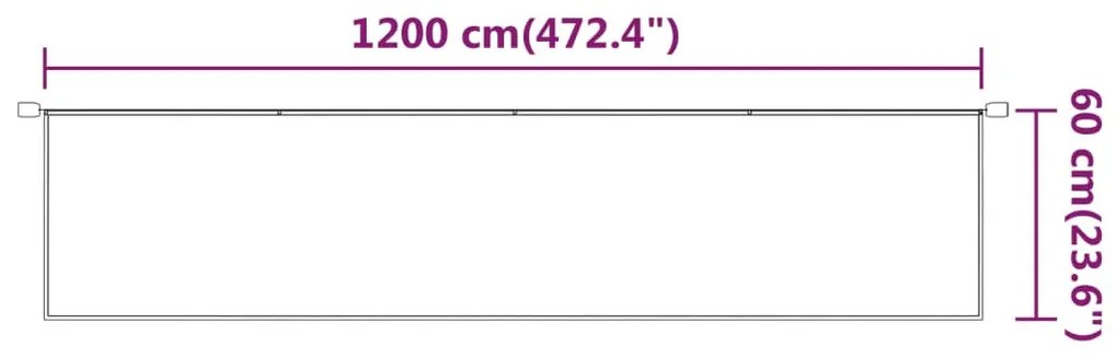 fehér oxford-szövet függőleges napellenző 60 x 1200 cm