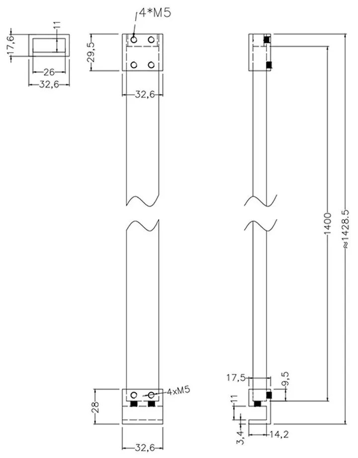 Zuhanyfal távtartó
