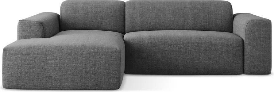 Szürke sarokkanapé (bal oldali-heverő résszel) Keli – Makamii