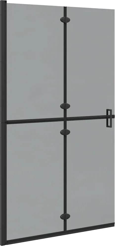 vidaXL Sétáló zuhanyfal Fekete 110 x 6,5 x 190 cm