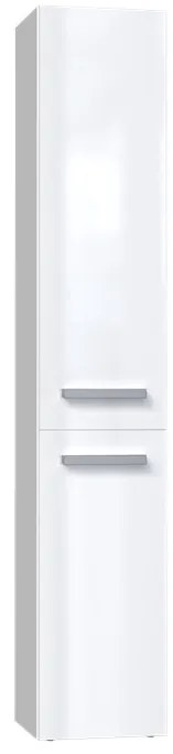 Thirassia Nel II fürdőszoba szekrény, 31x174x30 cm, fényes fehér