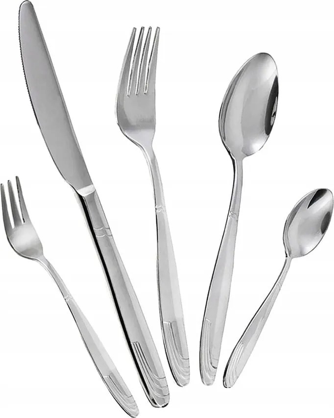 Evőeszköz Készlet Acél Evőeszköztartó Szatén Hoffner 12/72EL HF7330