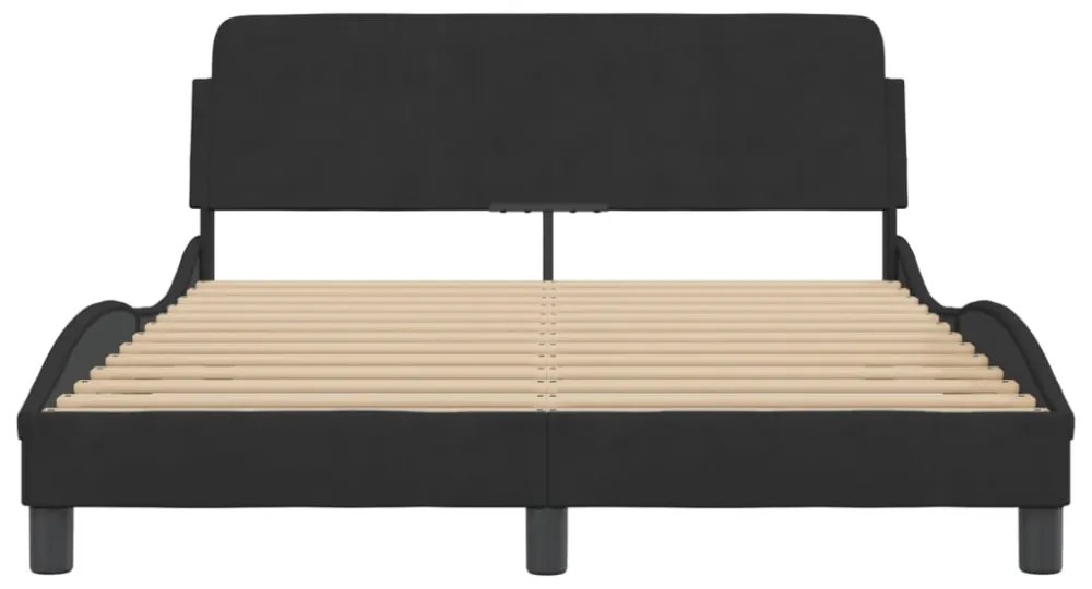 fekete bársony ágykeret Dover 140 x 190 cm