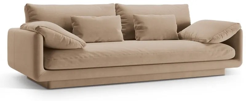 Bézs bársony kanapé 220 cm Torino – Micadoni