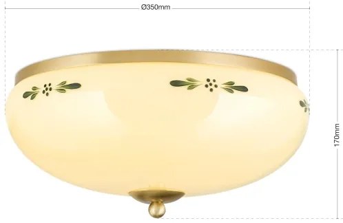 Orion DL 7-674 - Mennyezeti lámpa LANDHAUS 3xE27/60W/230V átm. 35 cm réz/bézs