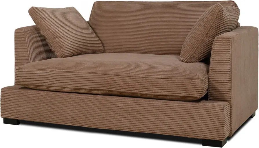 Világosbarna kordbársony fotel Mobby – Scandic