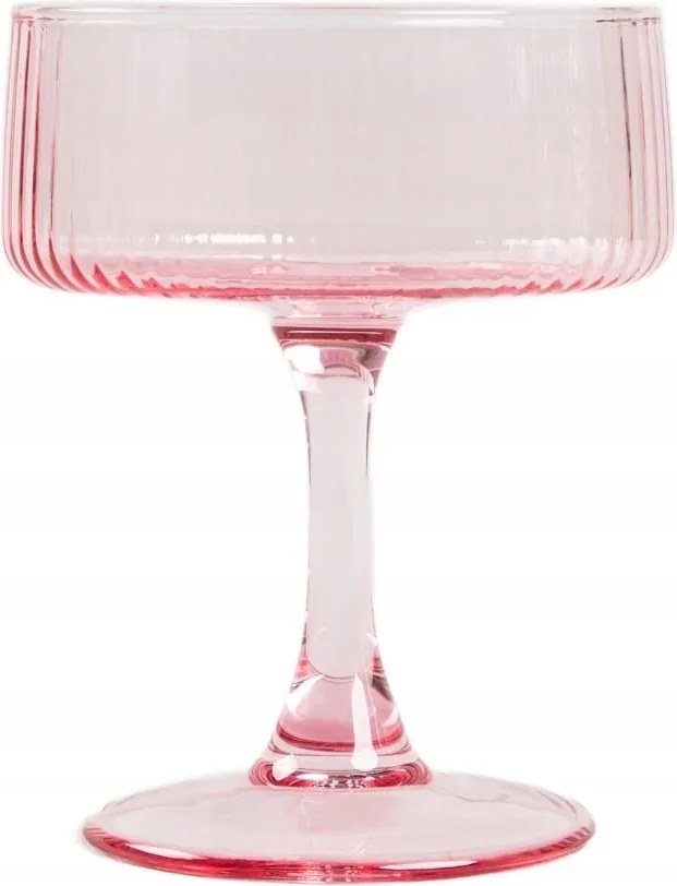 Dolore pohár rózsaszín, bordázott 0,23 l Homla