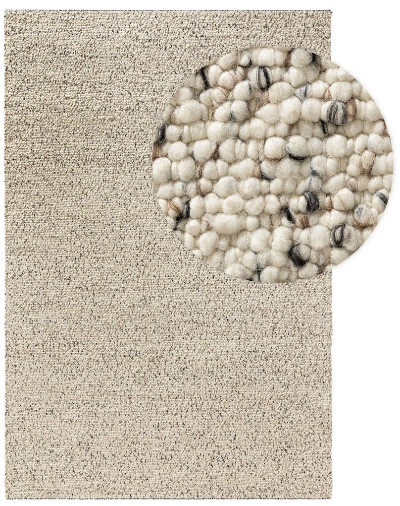 Gyapjúszőnyeg Patch White/Black 120x170 cm