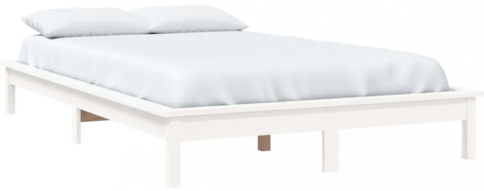 fehér tömör fenyőfa ágykeret 180 x 200 cm (Super King Size)