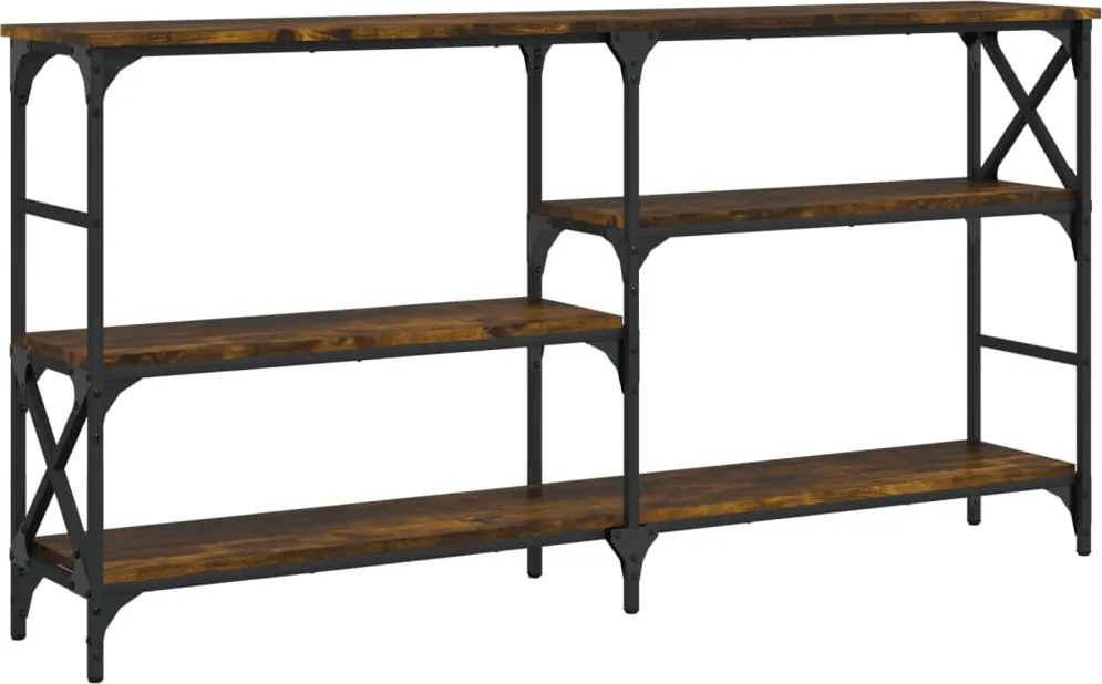 vidaXL füstös tölgy színű szerelt fa tálalóasztal 150 x 29 x 76,5 cm