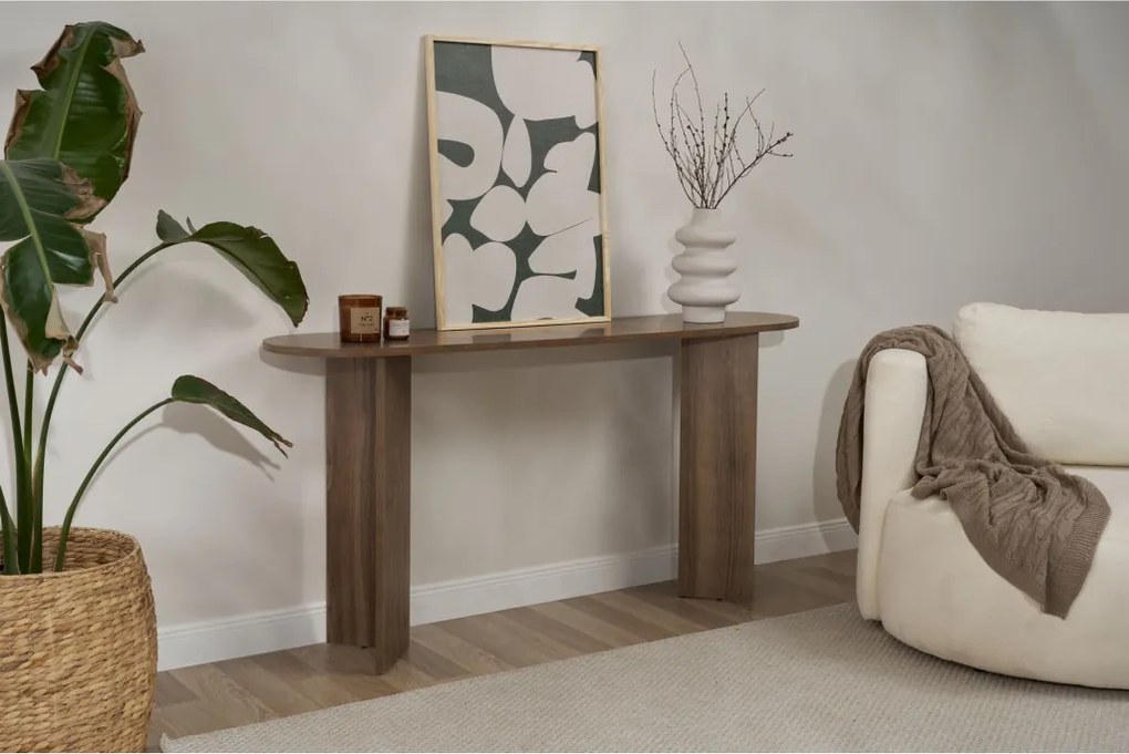 Konzolasztal, dió 150x35x75 cm