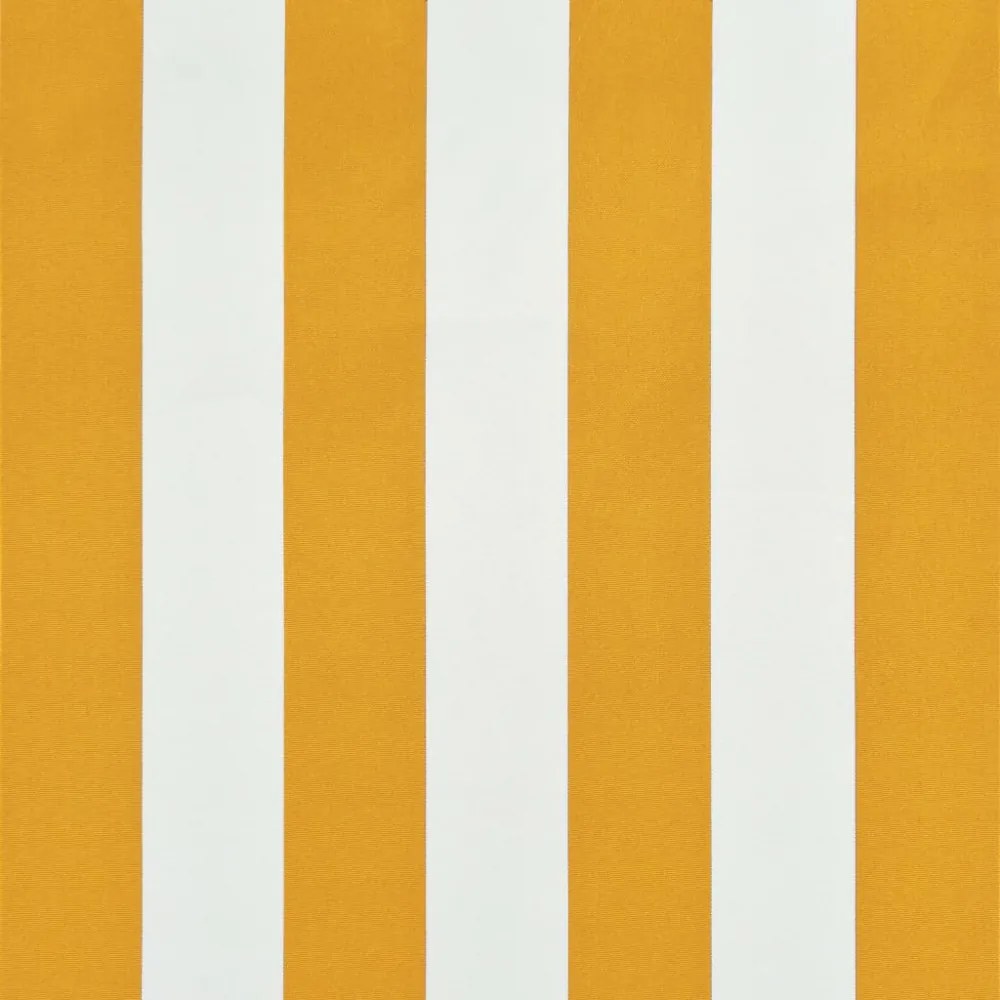 feltekerhető sárga és fehér napellenző 200 x 150 cm