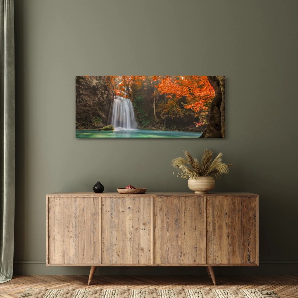 Kép - Vízesés Thaiföldön (120x50 cm)