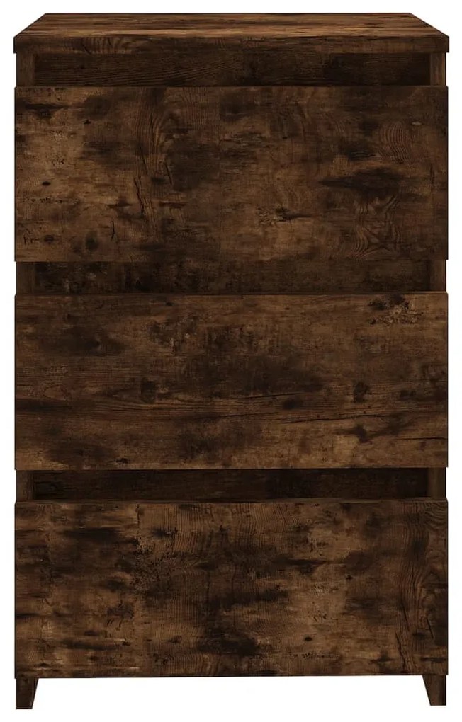 Füstös tölgy színű szerelt fa éjjeliszekrény 40 x 35 x 62,5 cm