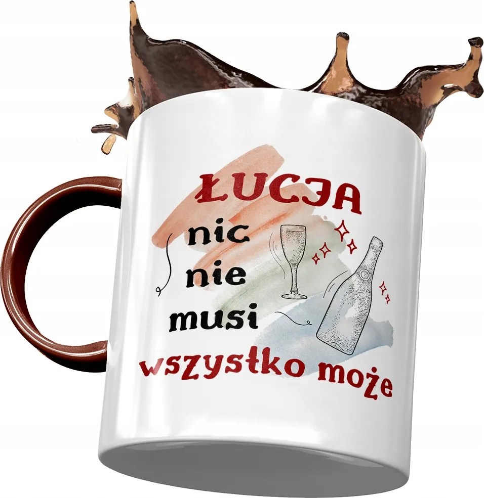 Bordó Bögre Lúcia Barátnő Feleség Ajándék Nyomtatott Fotóval