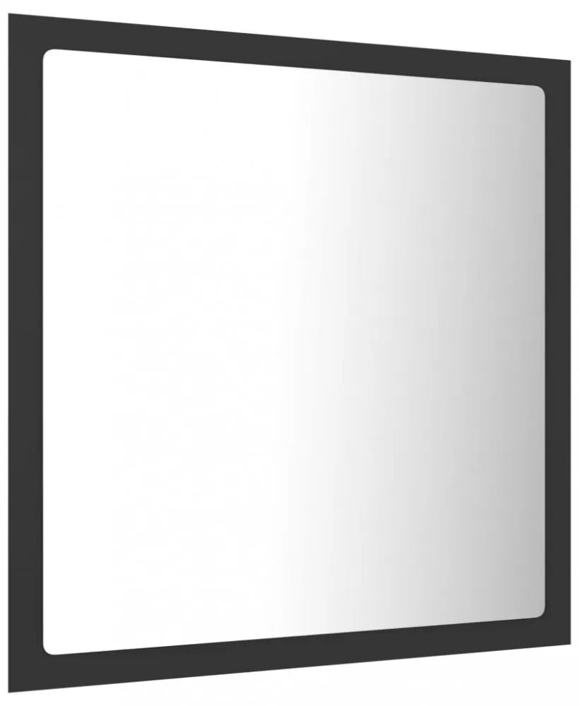 szürke akril LED-es fürdőszobai tükör 40 x 8,5 x 37 cm