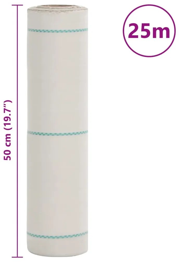 fehér PP talajtakaró membrán 0,5x25 m