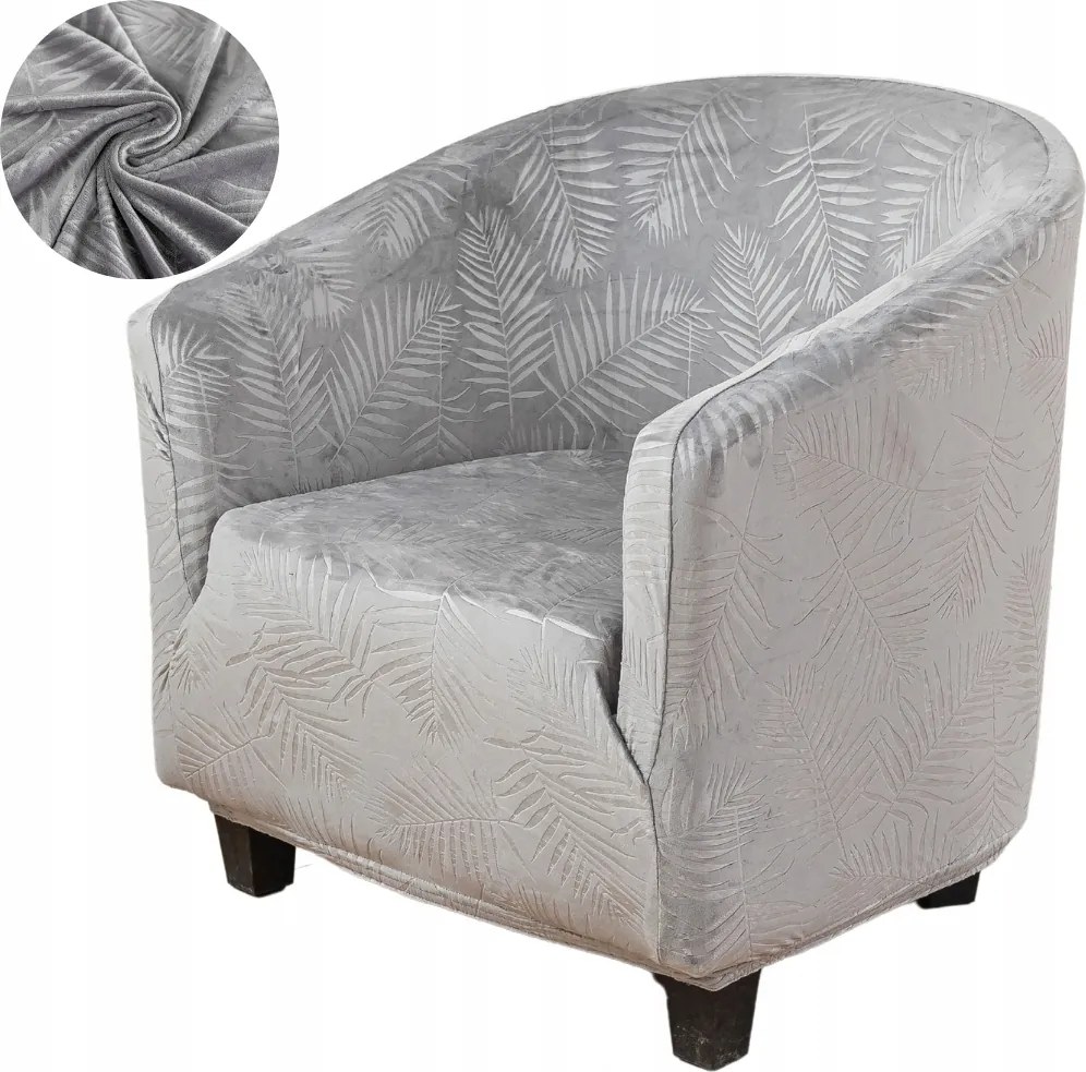 Klubszék Huzat Prémium Velúr Pálma Levelek Dombornyomott Oeko Tex