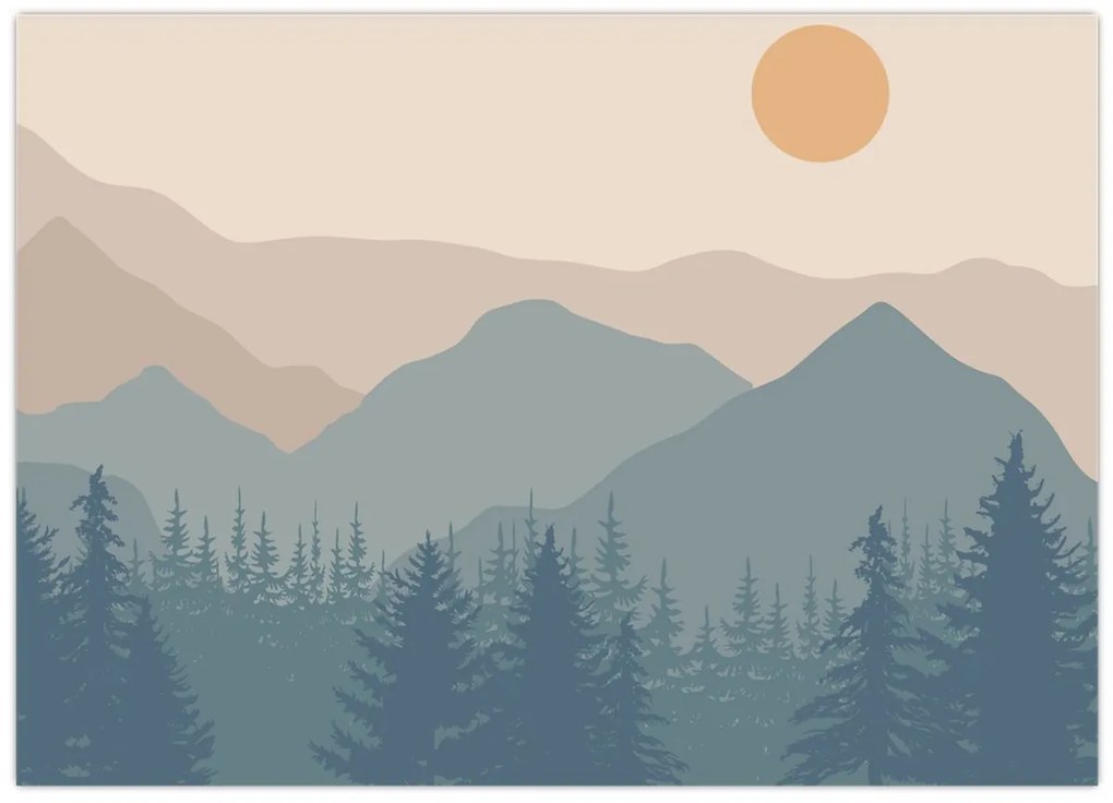 Kép - Türkiz hegység N⁰1 (70x50 cm)