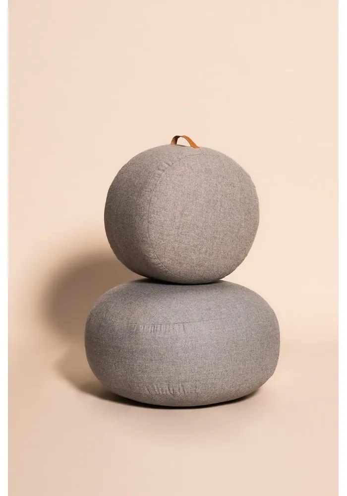 Turenio világosszürke puff, ø 70 cm - Hübsch