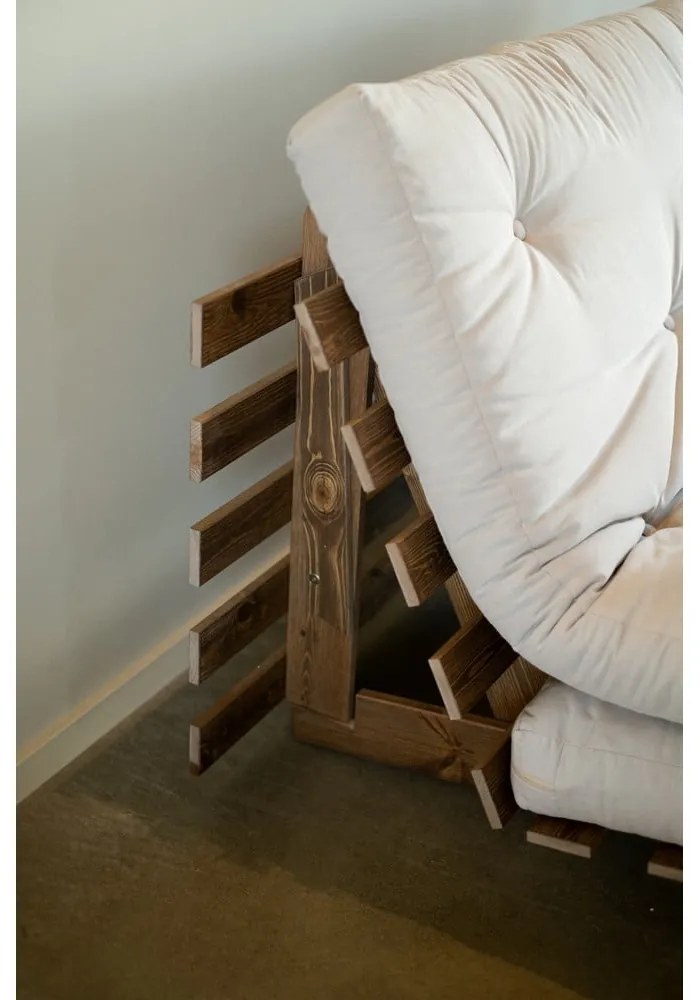 Fehér/világoskék kanapéágy 140 cm Roots - Karup Design