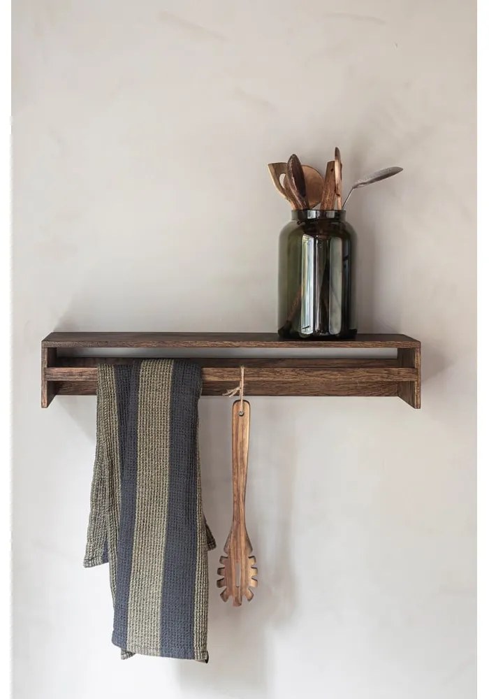 Barna tölgyfa fali fogas polccal 60 cm Showcase – Mette Ditmer Denmark