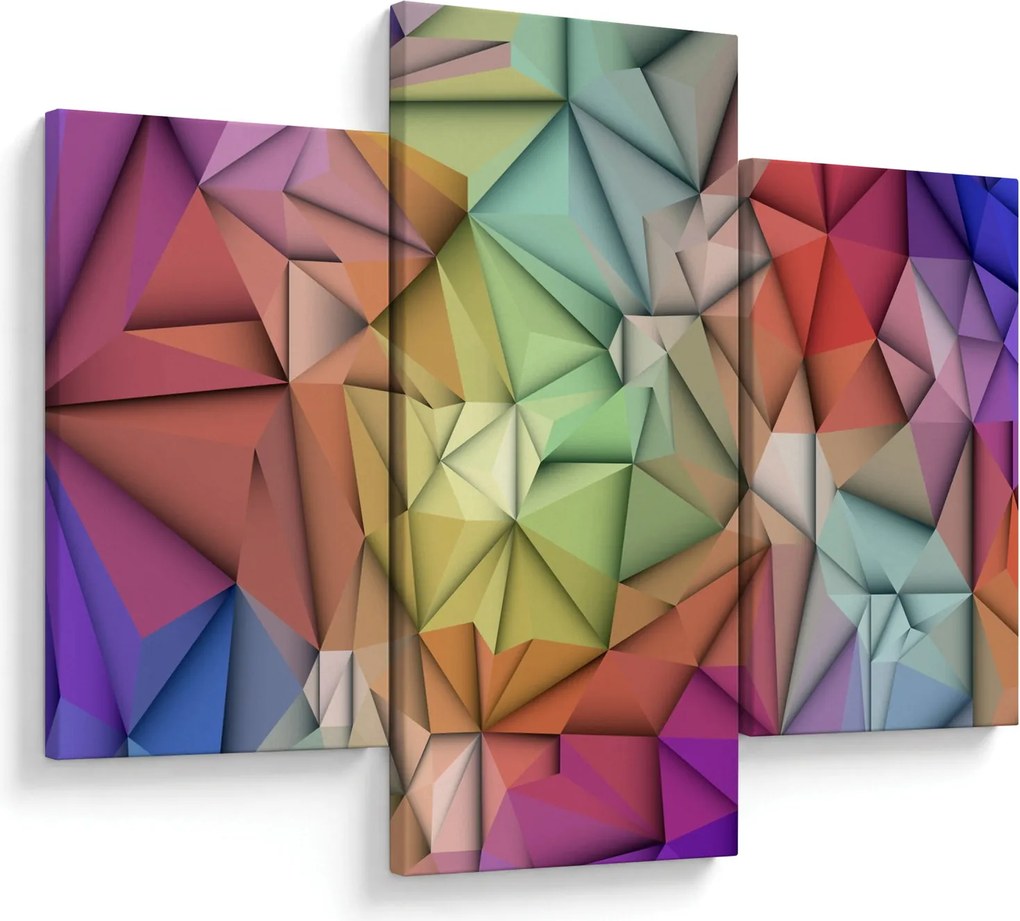 Kép - Sokszögű absztrakció (90x60 cm)