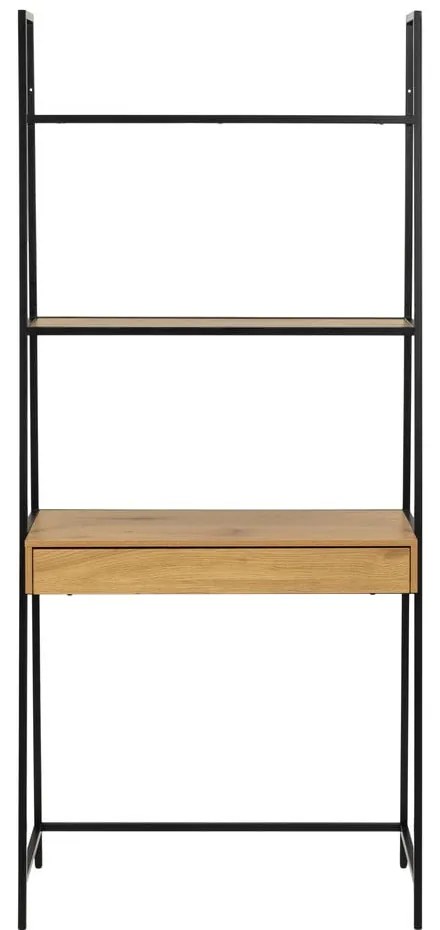 Seaford könyvespolc tölgyfa dekorral, 77 x 175 cm - Actona