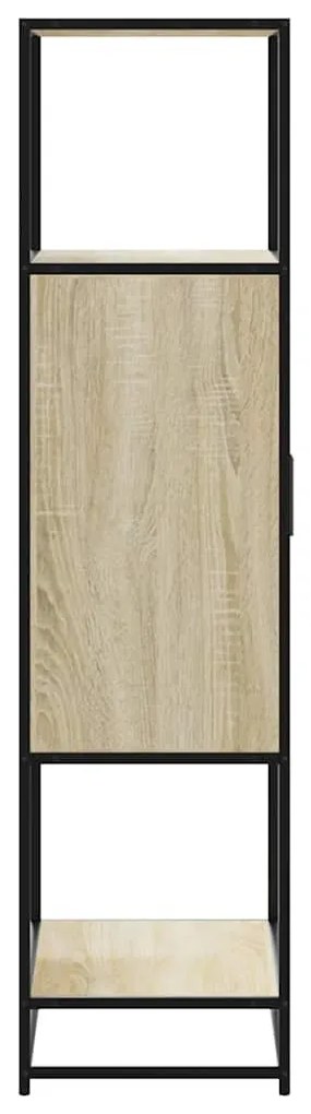 Highboard sonoma tölgy 68x35x139 cm gépelt fa és fém