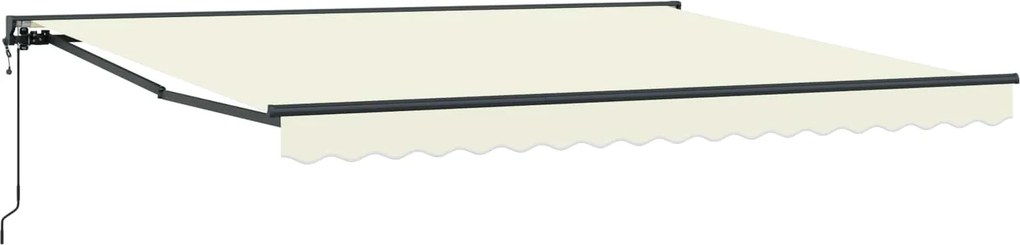 vidaXL Napernyő Krém 350 x 250 x 165 cm Pamut és Alumínium