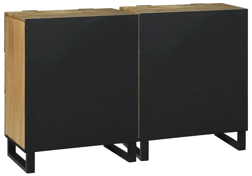 Oldalszekrények 2 pcs Barna 60 x 33.5 x 75 cm tömör mangófa