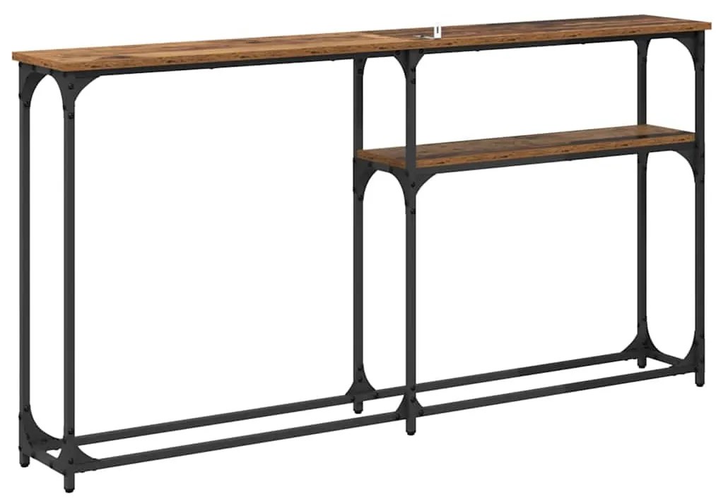 Konzolasztal Régi fa 145x22.5x75cm Faanyag