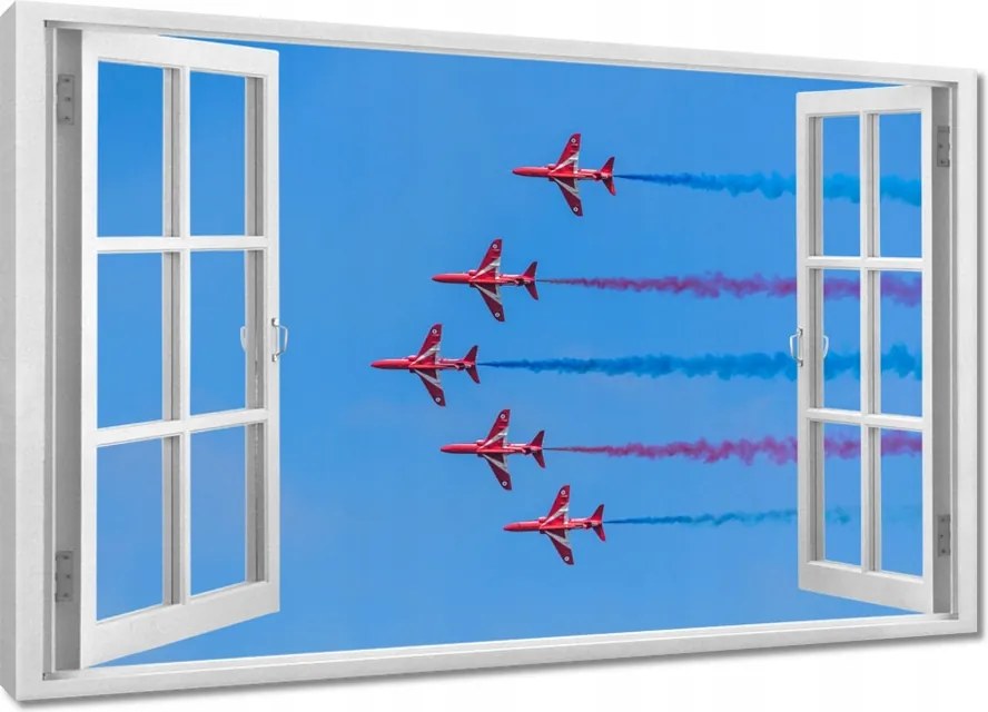 Vászonkép 60x40 Repülőgépek bemutató