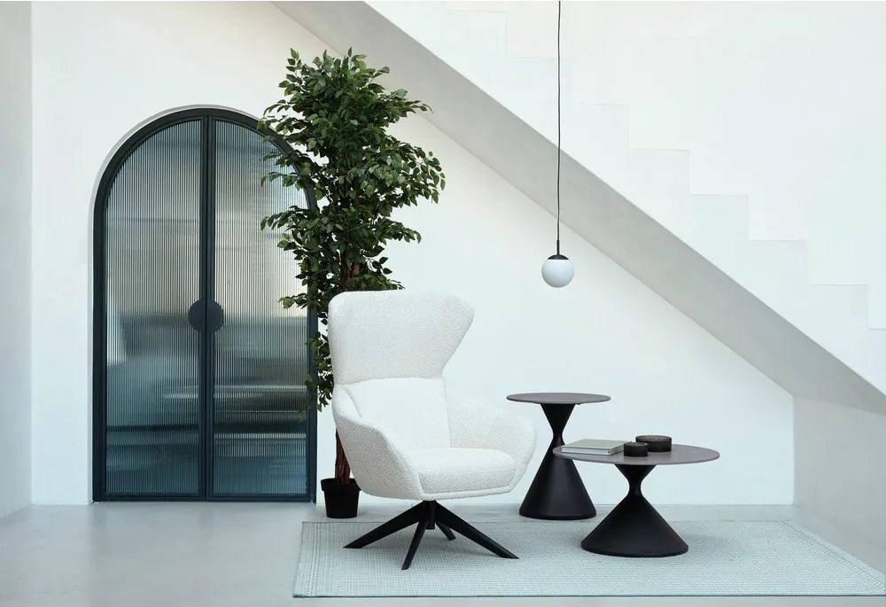 Kerek tárolóasztal márvány dekoros asztallappal ø 50 cm Joona – Bizzotto