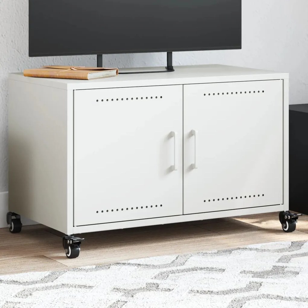fehér acél TV-szekrény 68 x 39 x 43,5 cm
