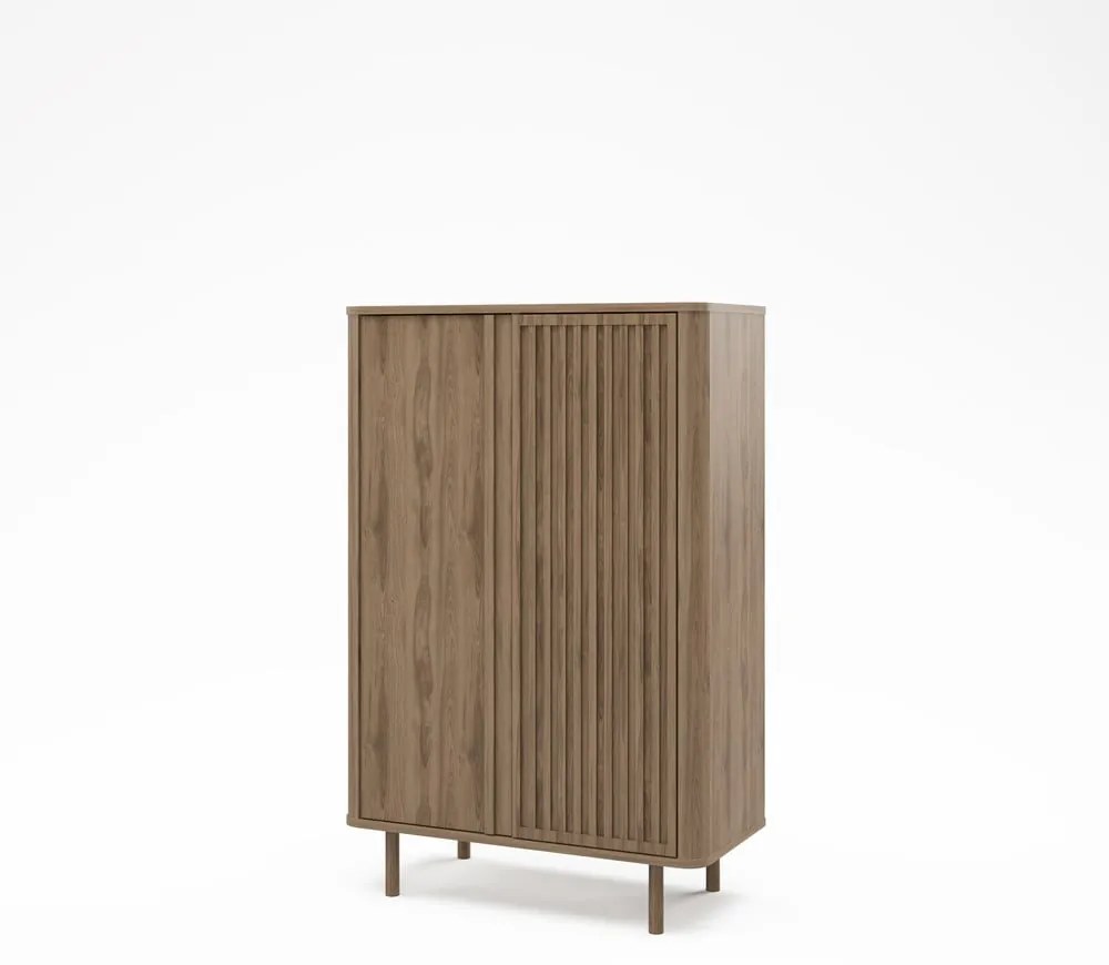 Natúr színű szekrény tölgyfa dekorral 86x130x40 cm Salma – Marckeric