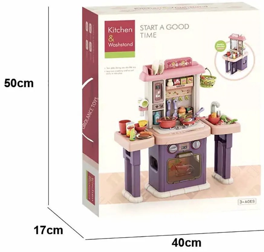 2 az 1-ben játékkonyha és fürdőszoba, 43 részes