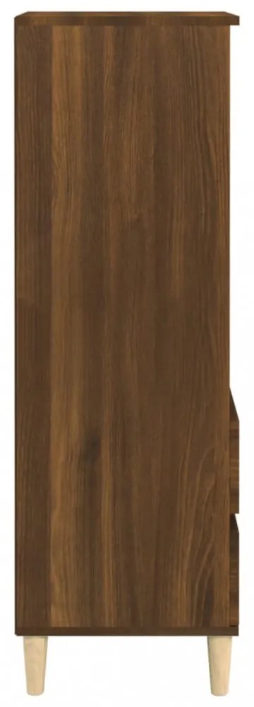barna tölgyszínű szerelt fa magasszekrény 40 x 36 x 110 cm