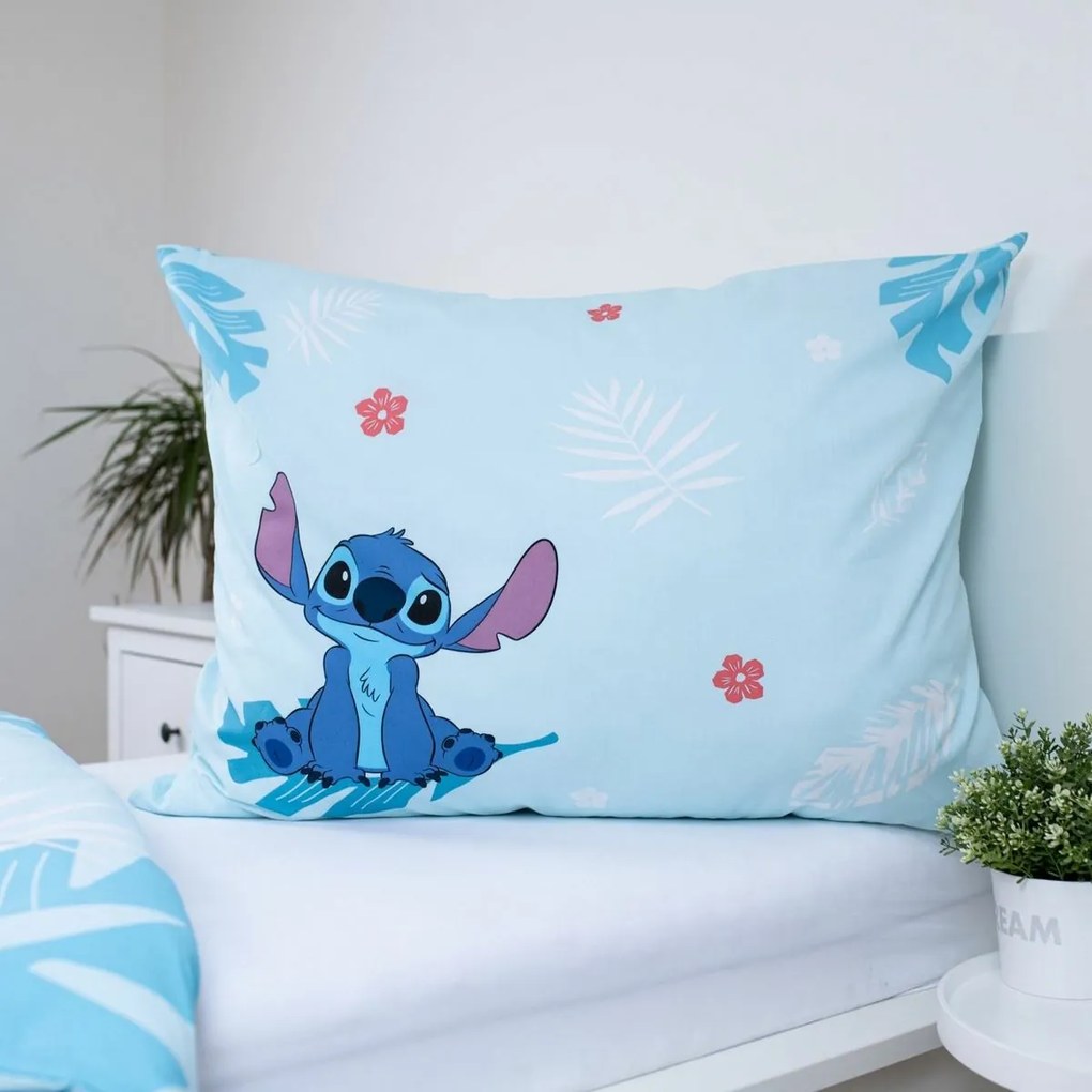 Jerry Fabrics Pamut ágynemű Lilo és Stitch Blue, 140 x 200 cm, 70 x 90 cm