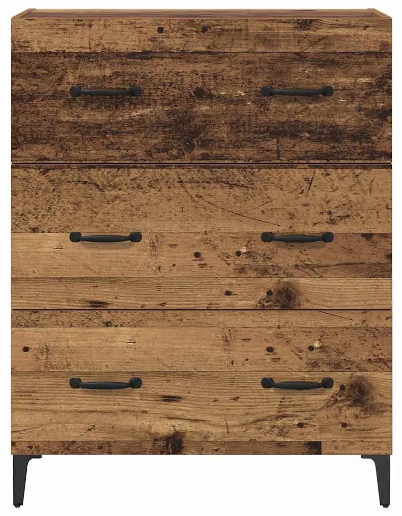 Széf fiókkal Régi fa 69.5 x 34 x 90 cm Faanyag