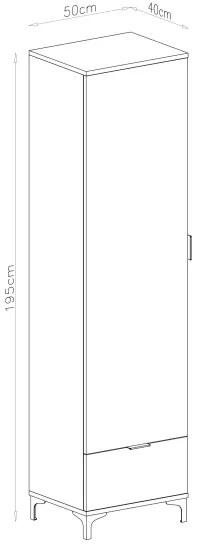 LORA bézs fiókos szekrény