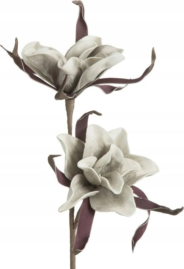 Dekoratív művirág 79 cm ezüst Eva habszivacsból