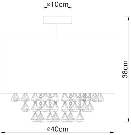 GLOBO 15188D3 - Mennyezeti lámpa AMY I 1xE27/60W/230V