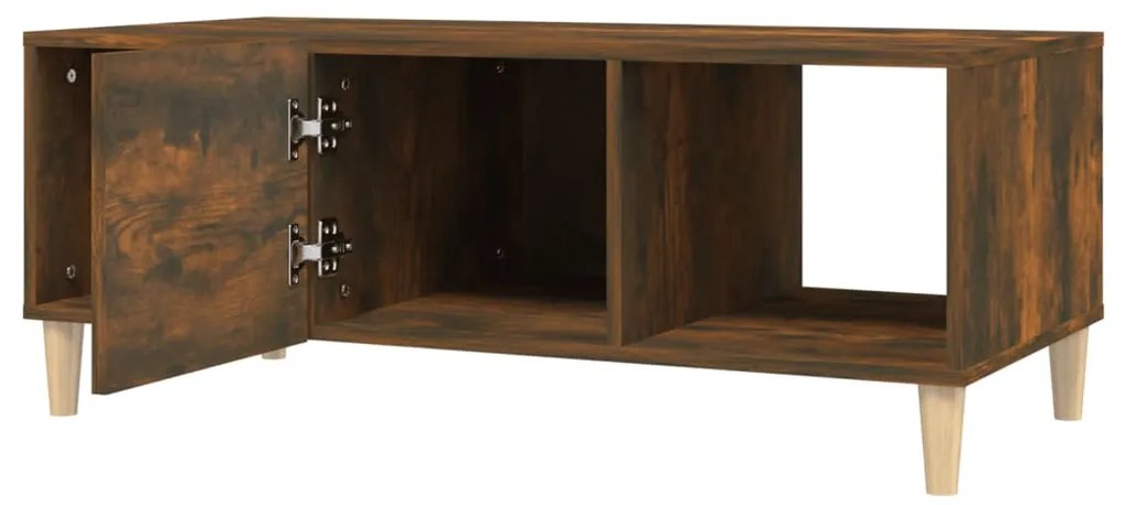 Füstös tölgy színű szerelt fa dohányzóasztal 102 x 50 x 40 cm