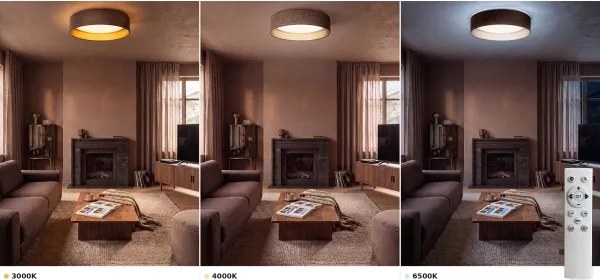 Brilagi-LED dimmelhető VELVET SM. VARI 24W/230V 3000-6500K átmérő 45 cm barna/arany + távirányító